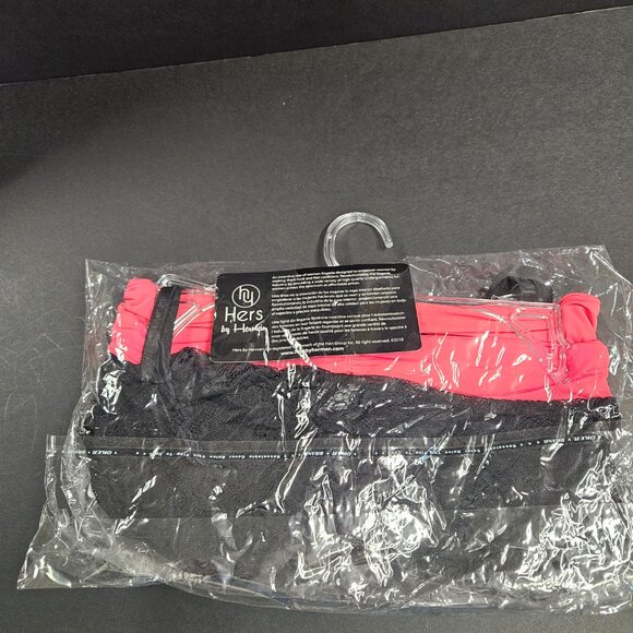 Hers by Herman 32B Rose with black lace bra with S Rose and S Black lacy panties - Picture 4 of 7